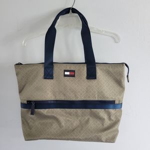 Tommy Hilfiger Tote Tan and Blue, 69J4819 200
